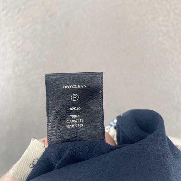 Ann Taylor Skirt Womens 6 Navy Floral Mini Pleated A Line Cotton Stretch Casual - Picture 7 of 10